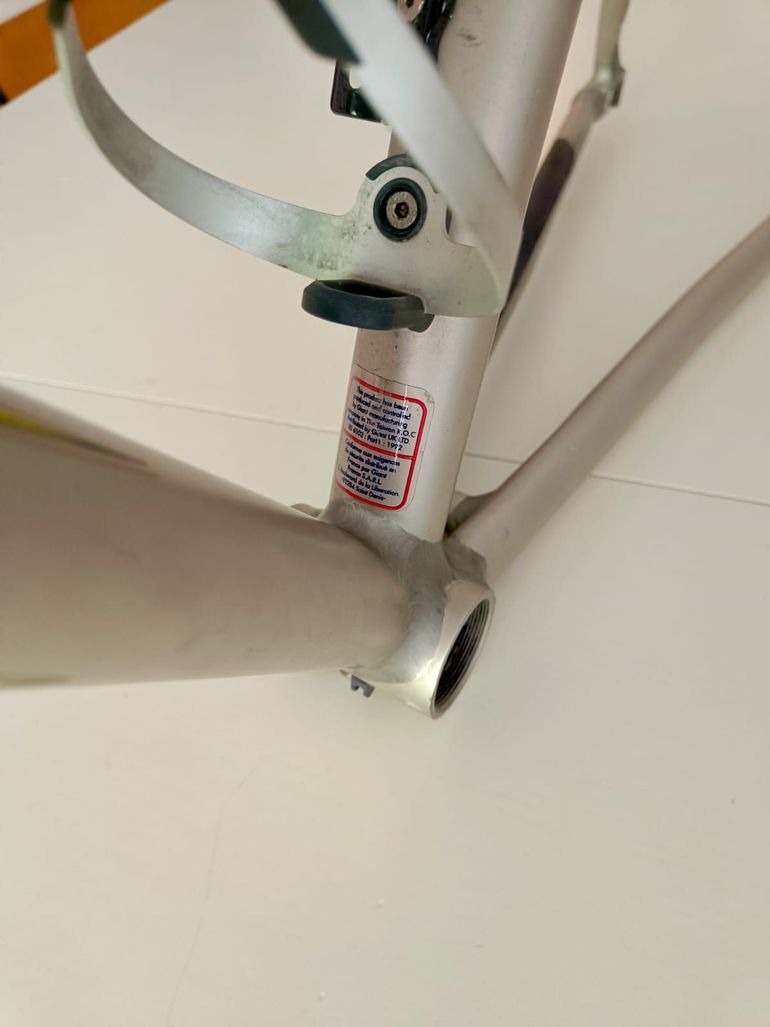 Used Giant TCR ALUXX SL  TEAM ONCE 1999 Frameset 1999 Road & Gravel, Grigio chiaro — image 11 of 12