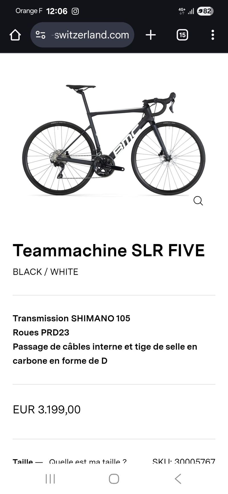 BMC Teammachine SLR FIVE 2024 2024 Road & Gravel d'occasion — image 10 sur 10