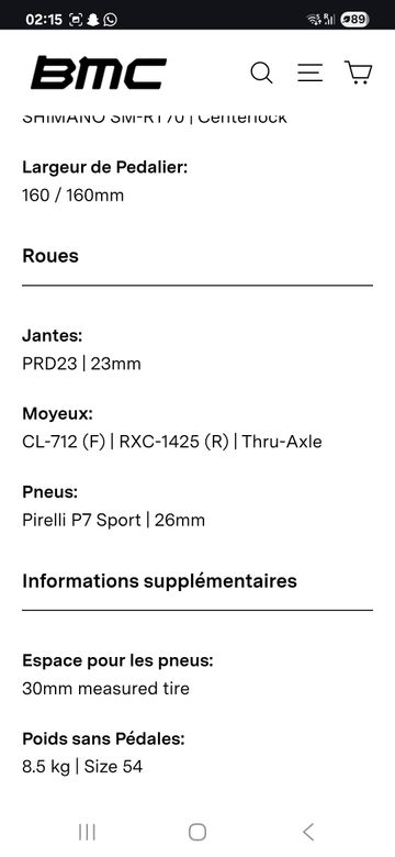 BMC Teammachine SLR FIVE 2024 2024 Road & Gravel d'occasion — image 7 sur 10