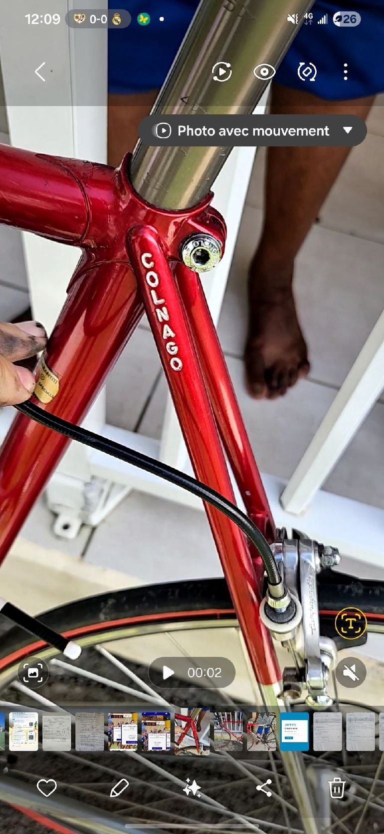 Used Colnago Super 1980 1980 Road & Gravel, Red — image 4 of 9