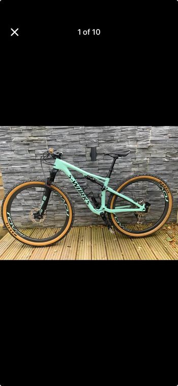 Used Specialized Men's S-Works Epic 2019 2019 Mountainbike, Blue, 29 — image 2 of 10