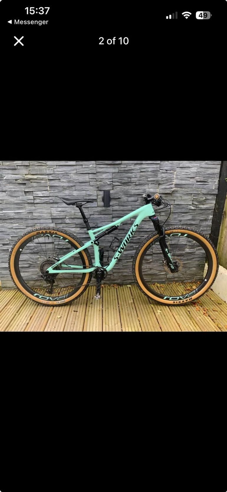 Used Specialized Men's S-Works Epic 2019 2019 Mountainbike, Blue, 29 — image 1 of 10