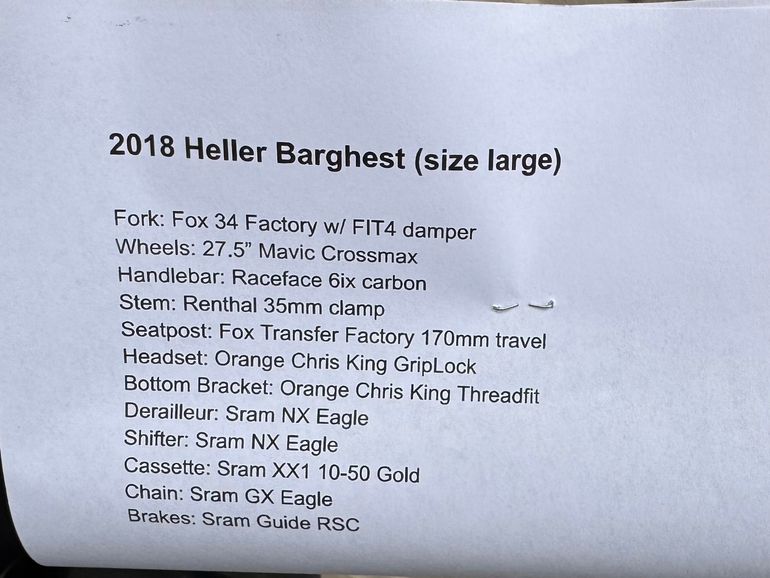 Used Heller Barghest 2018 Mountainbike, Black — image 1 of 10
