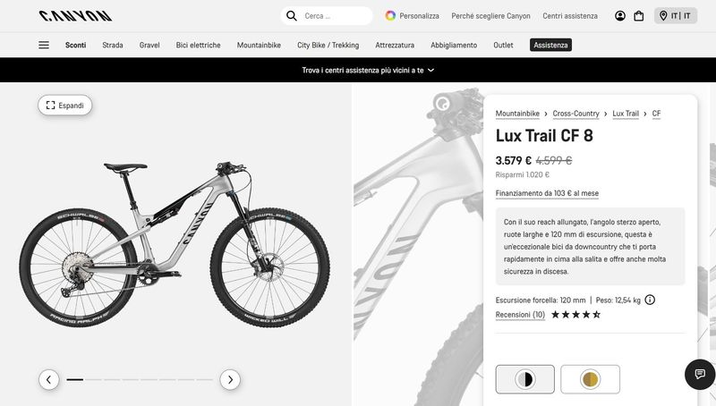 Brugt Canyon Lux Trail CF 8 2025 2025 MTB