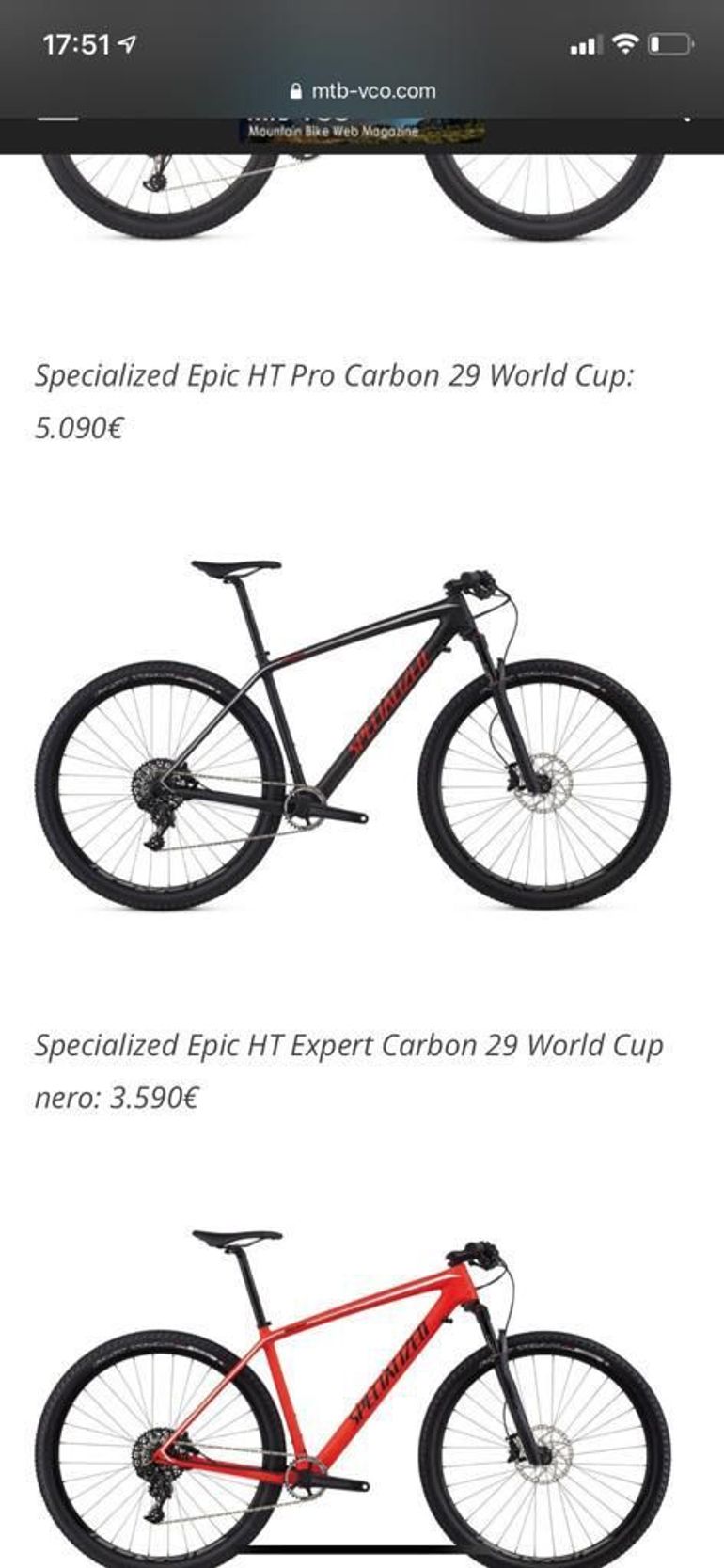 Used Specialized Men's Epic Hardtail Expert 2018 2018 Mountainbike, Negro — image 2 of 7