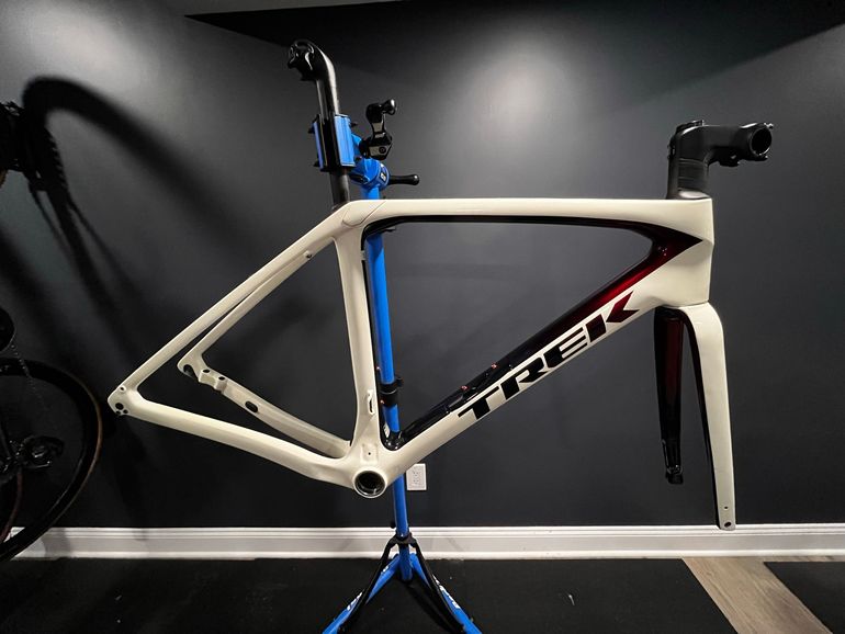 Used Trek Domane SLR 7 eTap Gen 4 2023 Frameset 2023 Road & Gravel, White — image 1 of 15