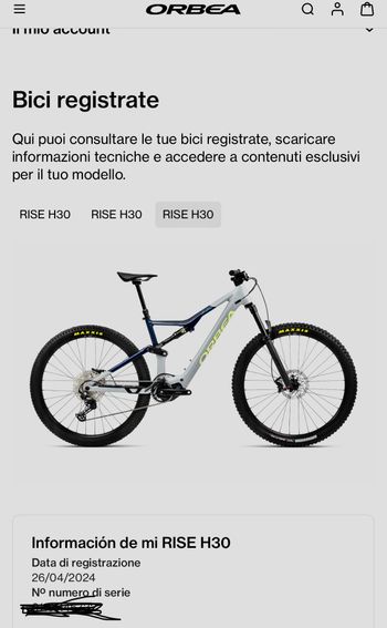 Used Orbea RISE H30 2024 2024 Mountainbike, Light Gray, 29 — image 6 of 6