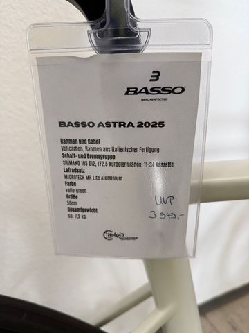 Used Basso Astra Shimano 105 Di2 2025 Road & Gravel, White — image 6 of 7