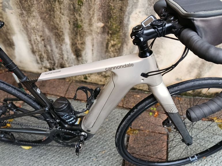 Used Cannondale Topstone Neo Carbon 4 2022 2022 Road & Gravel, Light Gray — image 3 of 5
