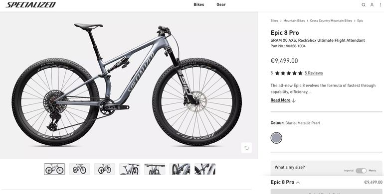 Used Specialized Epic 8 Pro - SRAM X0 AXS, RockShox Ultimate Flight Attendant 2026 2026 Mountainbike — image 17 of 17