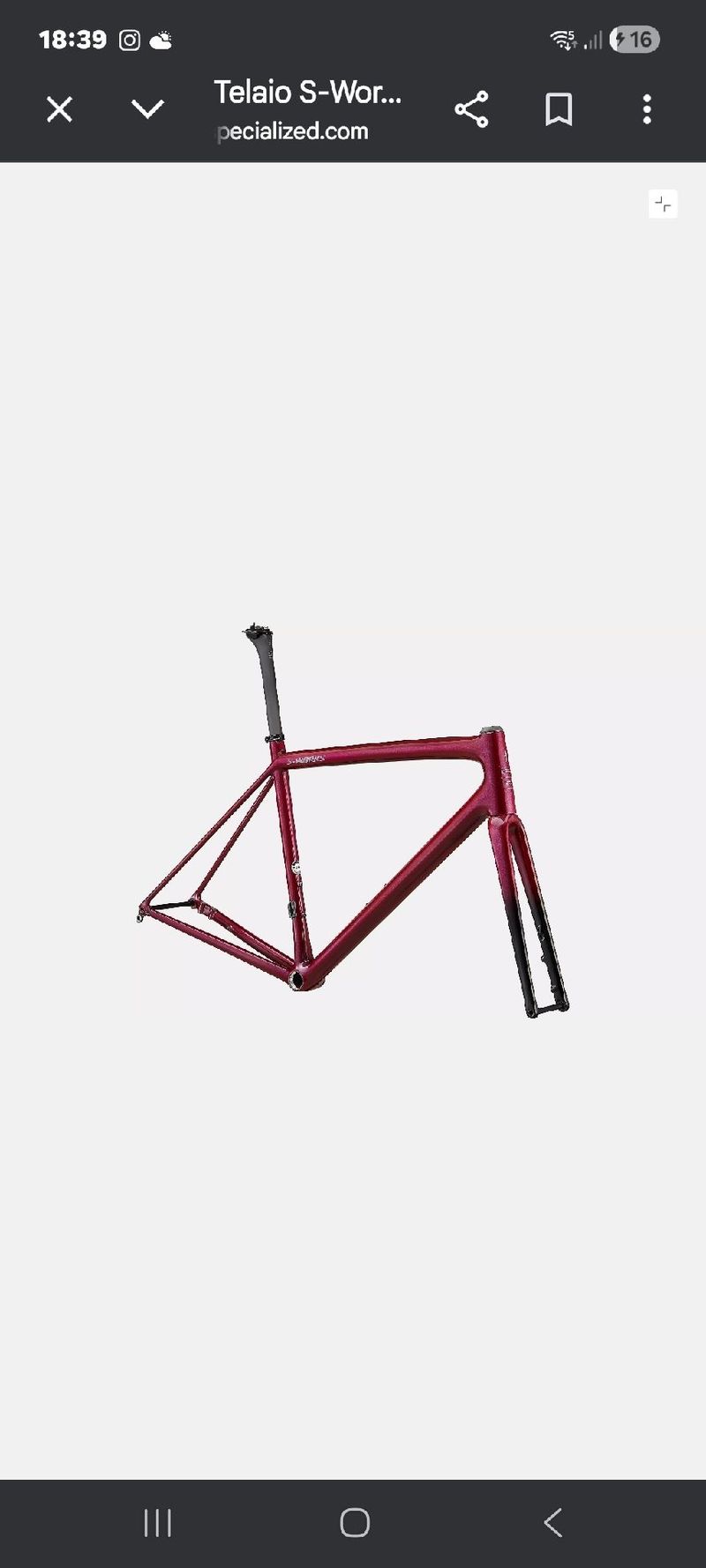 Used Specialized S-Works Aethos – Shimano Dura-Ace Di2 2023 Frameset 2023 Road & Gravel