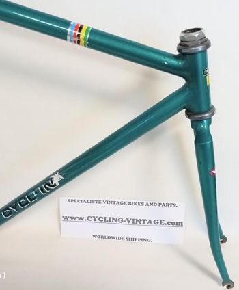 Used pista Cyclin Pista Frameset 1985 Road & Gravel, Green — image 5 of 6