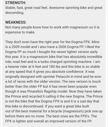 Used Pinarello Dogma FPX AK61 Frameset 2009 Road & Gravel, White — image 3 of 3