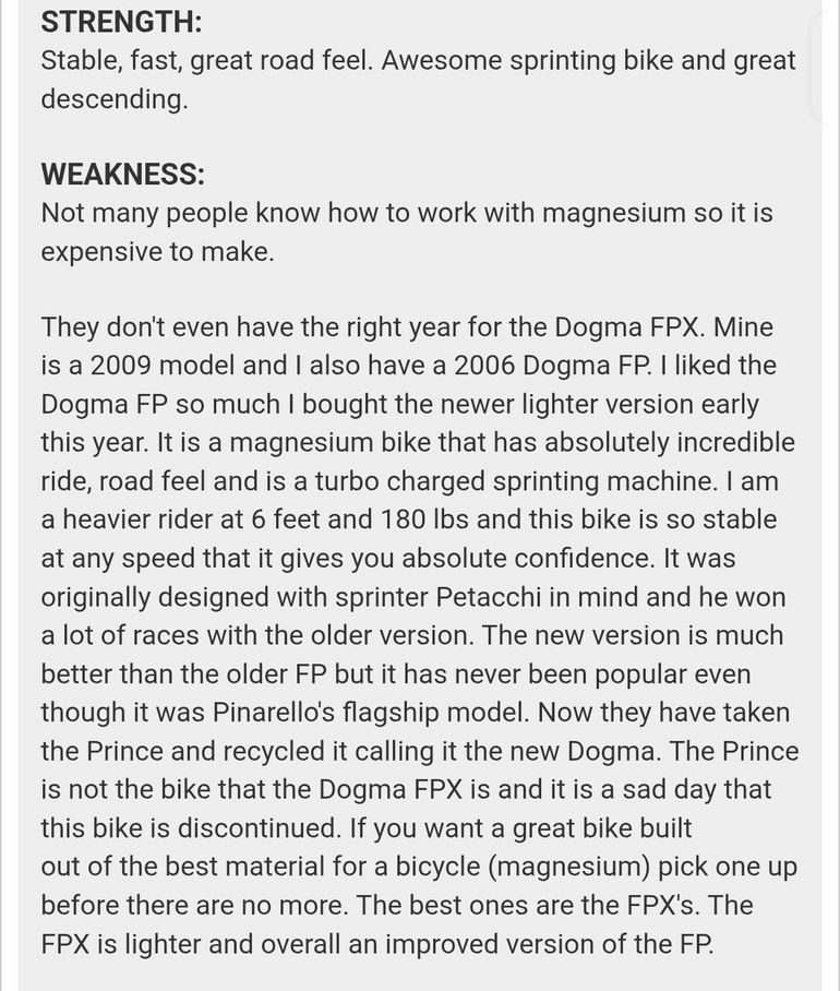 Used Pinarello Dogma FPX AK61 Frameset 2009 Road & Gravel, White — image 3 of 3