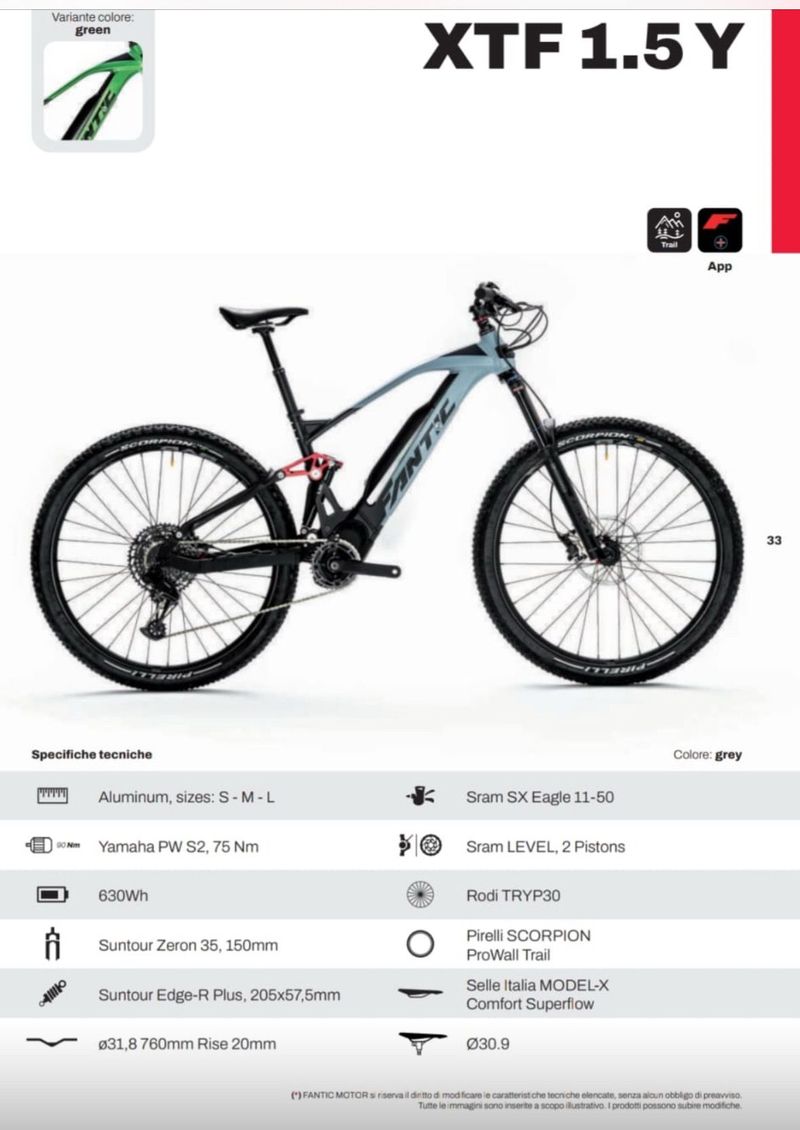 Used Fantic XTF 1.5 Y Custom SRAM SX Eagle 2026 Mountainbike, Light Gray — image 1 of 4