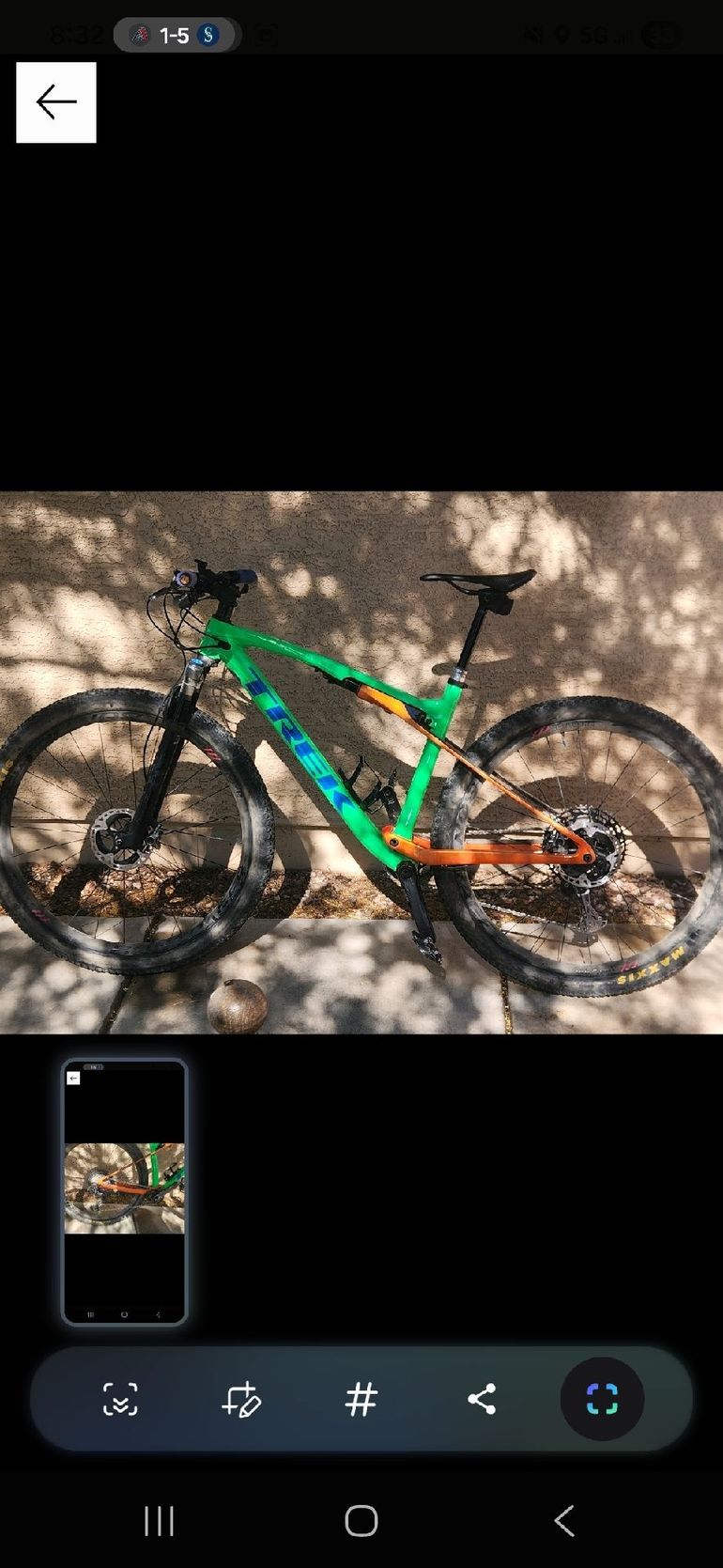 Used Trek Supercaliber 9.9 XTR Gen 1 2022 2022 Mountainbike, Green, 29 — image 14 of 14