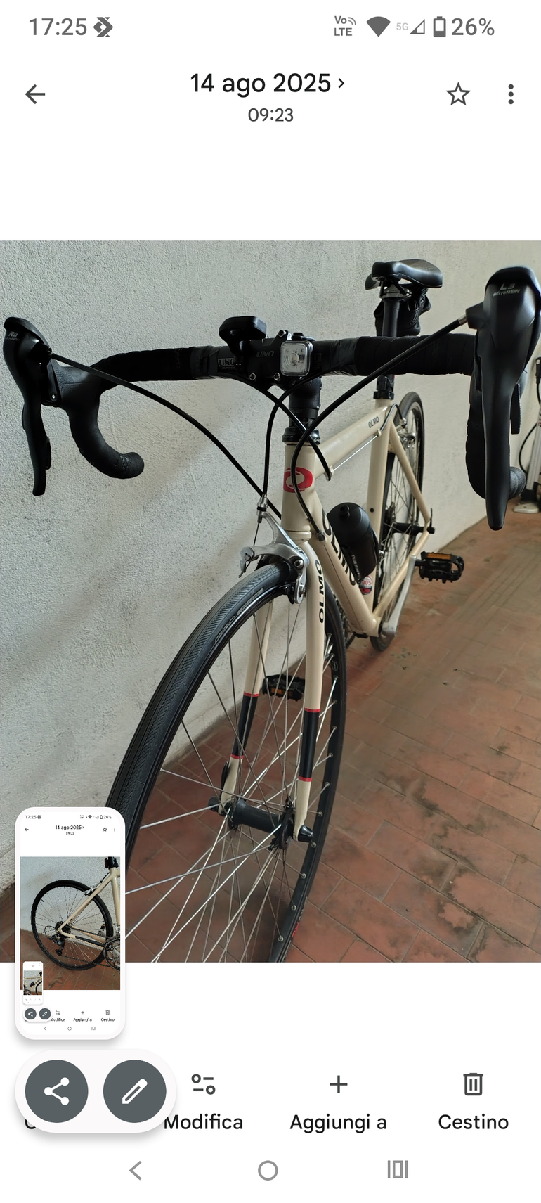 Used Olmo Dynamic 2000 Road & Gravel, Light Gray — image 3 of 5