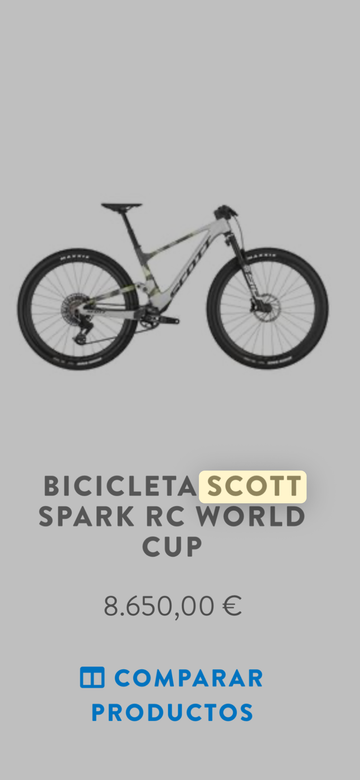 Brugt Scott Spark RC World Cup 2025 2025 MTB