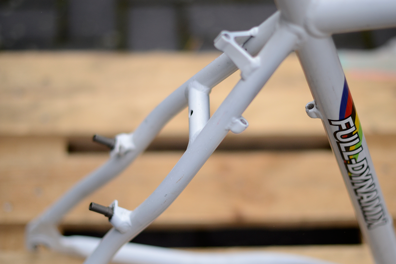 Full Dynamix Hardtail Aluminium Mountainbike MTB Frame Frameset 2000 Mountainbike usato, Bianco — immagine 9 di 31