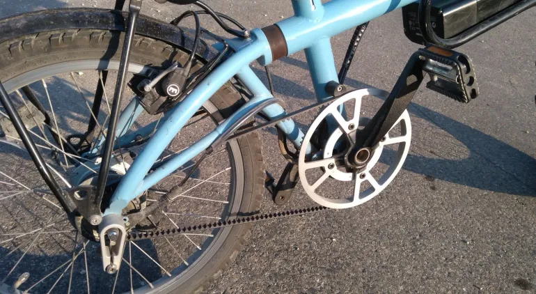 Gebrauchtes Bernds E-Bike Faltrad Kompaktrad Shimano Riemen 2018 Urban, Blau — Bild 5 von 8