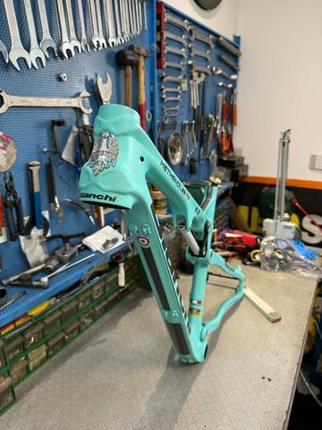 Used Bianchi Methanol 29 FS 9.3 Frameset 2018 Mountainbike, Blue — image 15 of 19