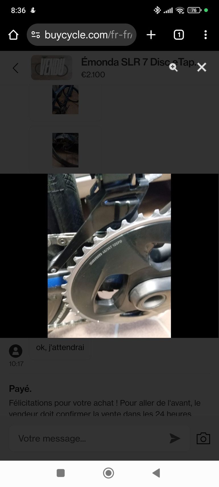 Used Trek Emonda SRAM Force eTap AXS 2020 Road & Gravel, Black — image 7 of 10