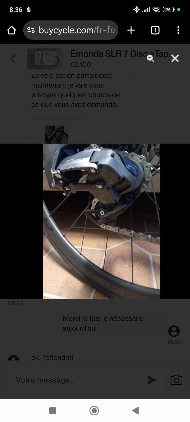 Used Trek Emonda SRAM Force eTap AXS 2020 Road & Gravel, Black — image 6 of 10