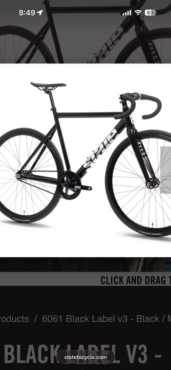 Used State Bicycle Co. 6061 Black Label Other SRAM 2024 Road & Gravel, Black — image 4 of 6
