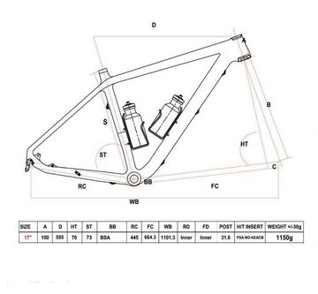Used Carbonal Gaea 2014 Mountainbike, Black — image 2 of 32