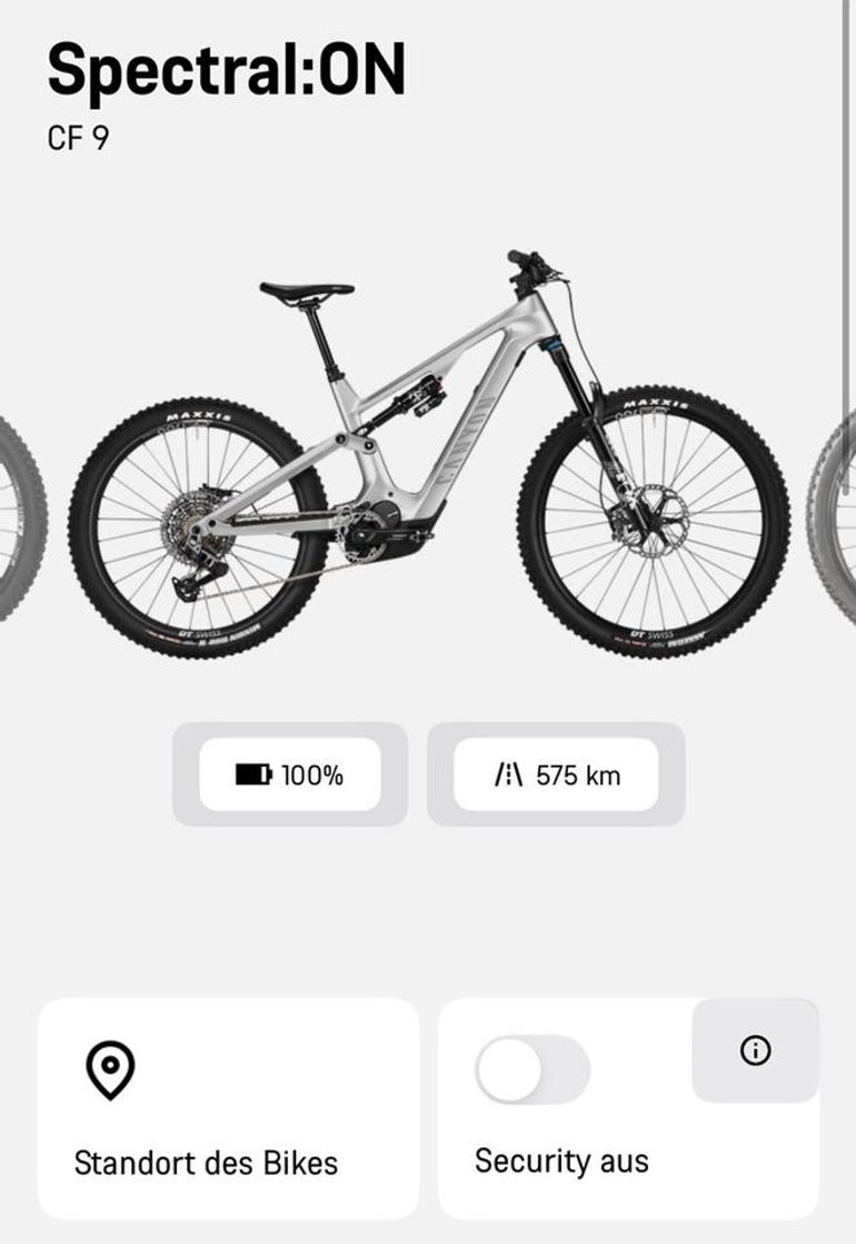 Used Canyon Canyon Spectral:ON CF 9 EMTB Nur 600 Km, SRAM Eagle AXS 2023 Mountainbike, Light Gray — image 7 of 9