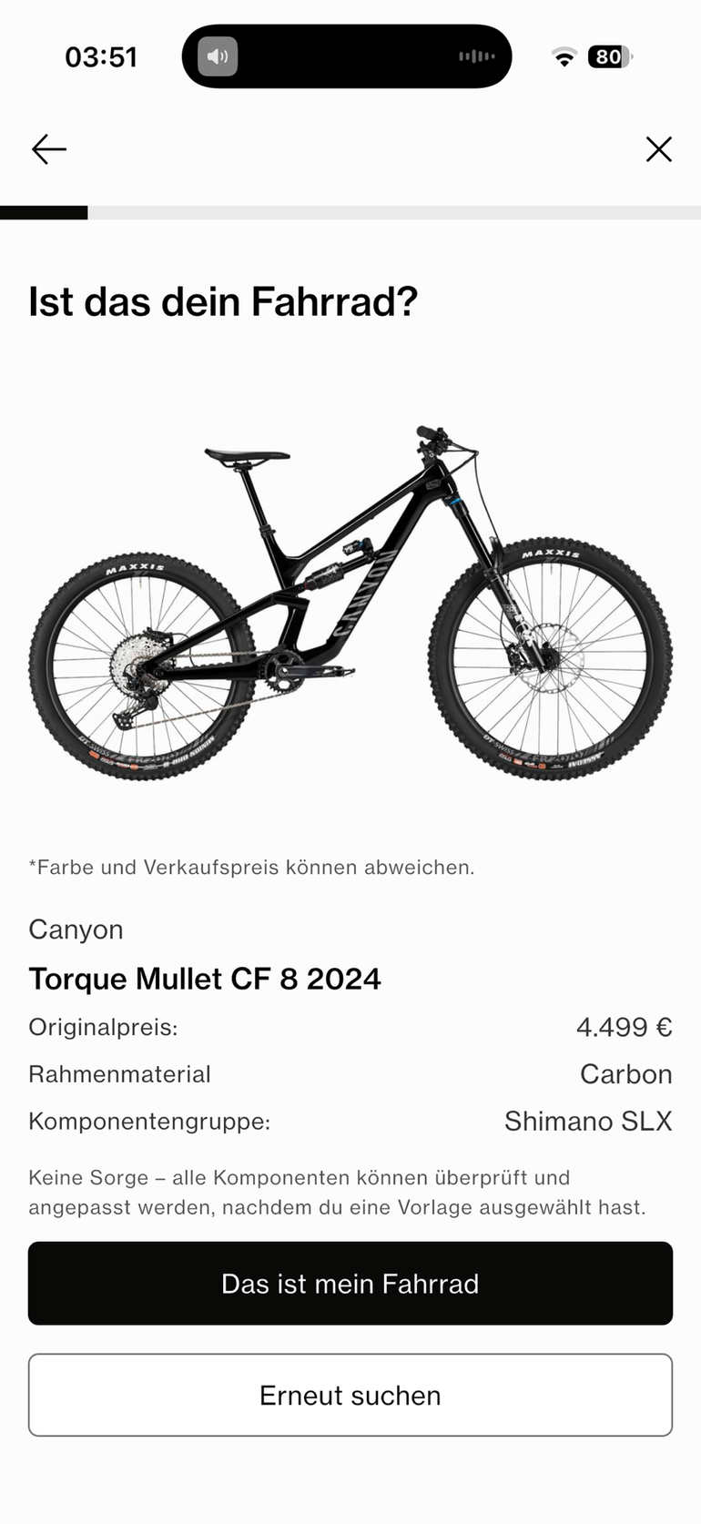 Used Canyon Torque Mullet CF 8 2024 2024 Mountainbike, Nero — image 3 of 3