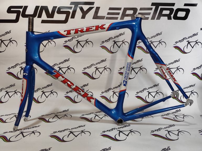 Used Trek 5500 oclv carbon United states postal service Lance Armstrong Trek 5500 oclv carbon United states postal service Lance Armstrong Custom Frameset 1998 Road & Gravel, Blue — image 9 of 25