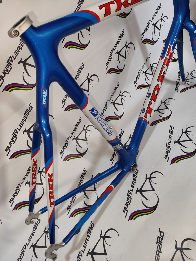 Used Trek 5500 oclv carbon United states postal service Lance Armstrong Trek 5500 oclv carbon United states postal service Lance Armstrong Custom Frameset 1998 Road & Gravel, Blue — image 5 of 25