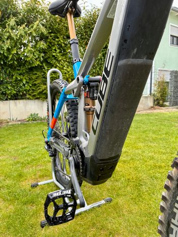 Used CUBE STEREO HYBRID 160 HPC ACTIONTEAM 625 27.5 KIOX 2021 2021 Mountainbike, Light Gray, 27.5 — image 7 of 10