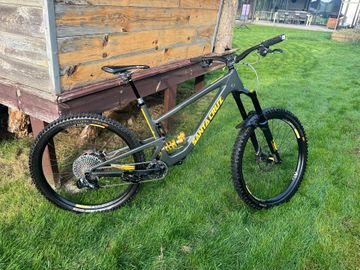 Used Santa Cruz Megatower SRAM XX1 Eagle AXS 2021 Mountainbike, Light Gray — image 4 of 5
