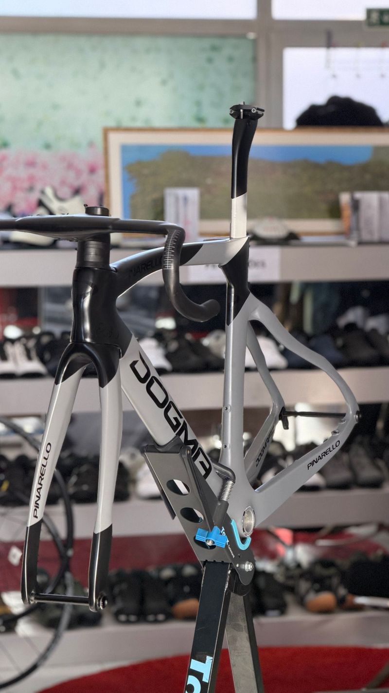 Used Pinarello Dogma F12 Disk Frameset 2021 Frameset 2021 Road & Gravel, Light Gray — image 1 of 18