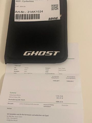 Used Ghost Asket Essential 2023 2023 Road & Gravel, Black — image 22 of 23