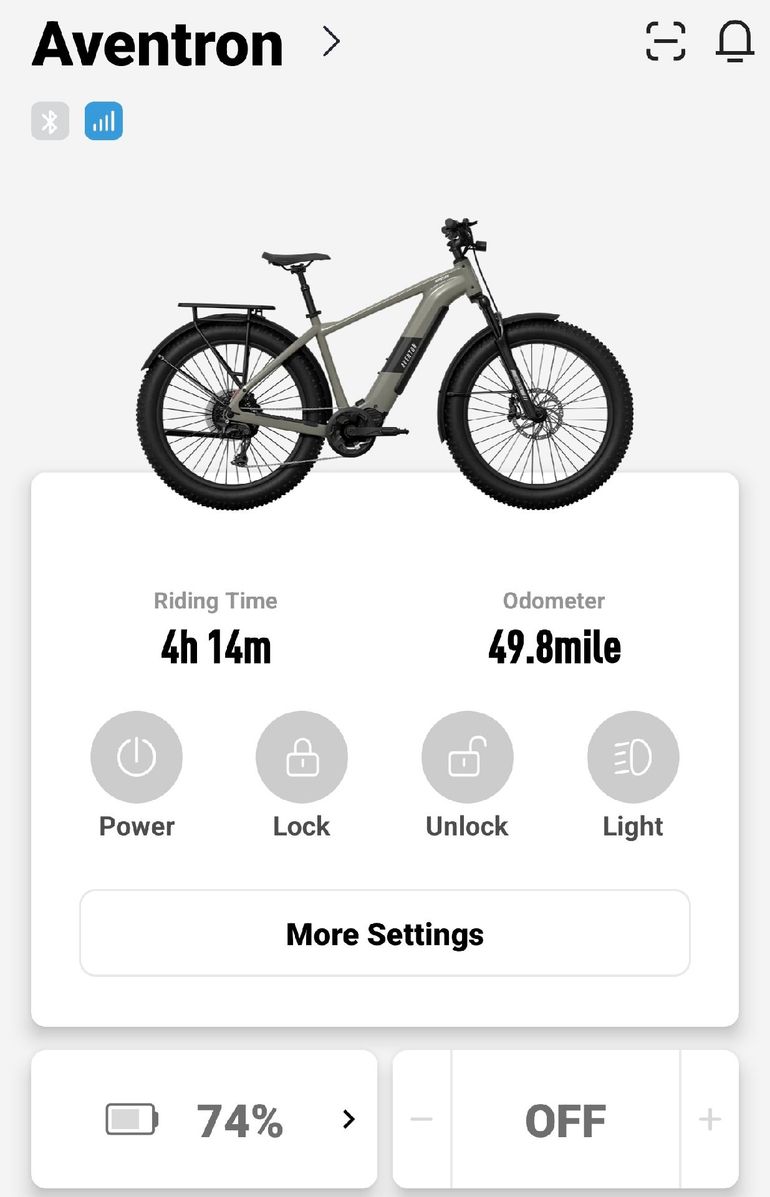 Used Aventon Aventure 2025 Urban, Light Gray — image 4 of 7