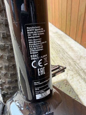 Used Scott E-Ride 2018 Mountainbike, Blau — image 5 of 6