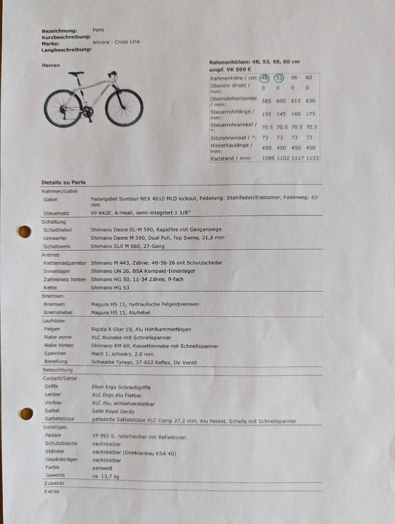 Used Winora Winora Custom Shimano SLX 2010 Urban — image 4 of 4