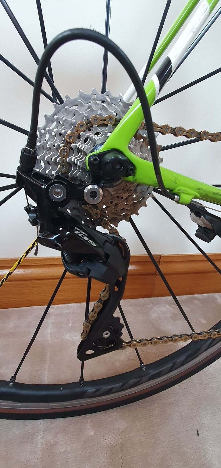 Gebrauchtes Cannondale Supersix Shimano 105 2015 Road & Gravel, Grün — Bild 4 von 9