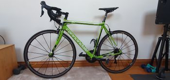 Gebrauchtes Cannondale Supersix Shimano 105 2015 Road & Gravel, Grün — Bild 2 von 9