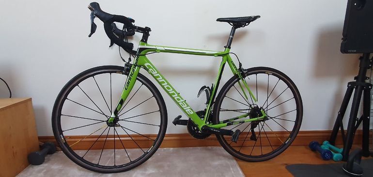 Gebrauchtes Cannondale Supersix Shimano 105 2015 Road & Gravel, Grün — Bild 2 von 9