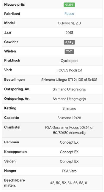 Used Focus Culebro Shimano Ultegra 2013 Road & Gravel, Black — image 8 of 8