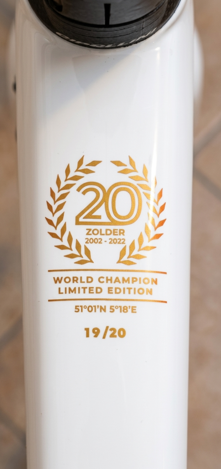 Used Cipollini Cipollini THE ONE - WORLD CHAMPION "ZOLDER" LIMITED EDITION N°19/20 2023 Road & Gravel, Weiß — image 5 of 6