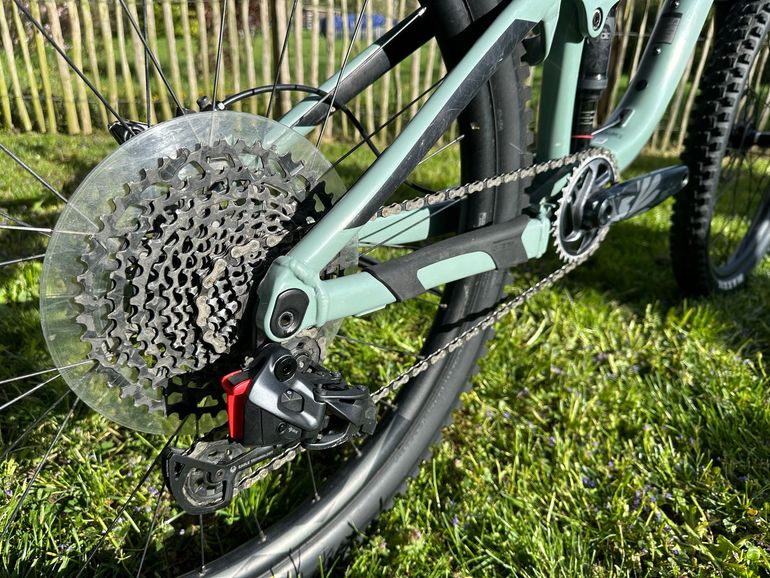 Used Giant Reign SRAM GX Eagle AXS (T-Type) 2020 Mountainbike, Hellgrau — image 5 of 11