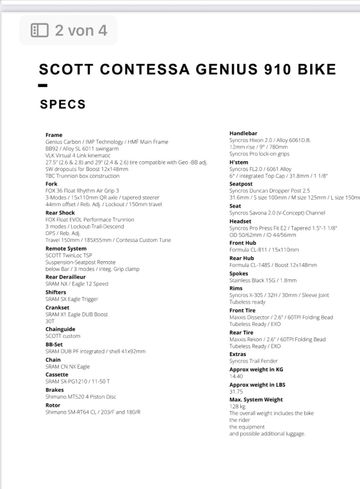 Brugt Scott Contessa Genius 910 2021 2021 Mountainbike — billede 20 af 23