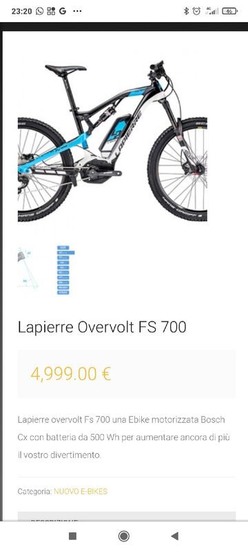 Used Lapierre Overvolt Shimano Deore XT 2016 Mountainbike, Blue — image 6 of 7