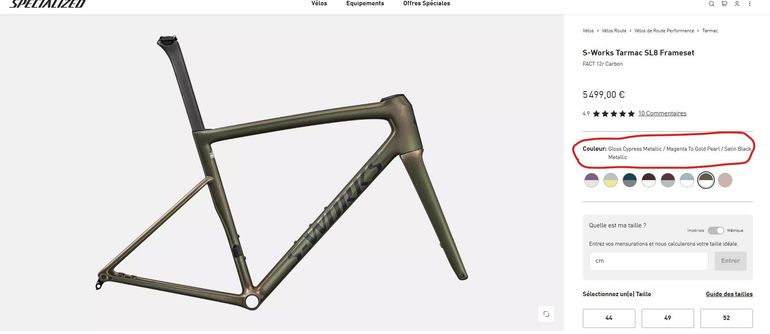 Used Specialized S-Works Tarmac SL8 Frameset 2025 Frameset 2025 Road & Gravel, Green — image 5 of 5