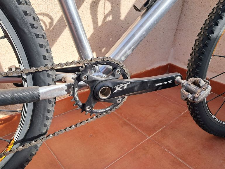 Used x X Custom Shimano Deore XT 2008 Mountainbike, Hellgrau — image 4 of 5